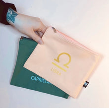 Load image into Gallery viewer, Zodiac Sign Canvas Cosmetic Pouch
