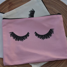 Load image into Gallery viewer, Eyelashes Canvas Cosmetic Pouch
